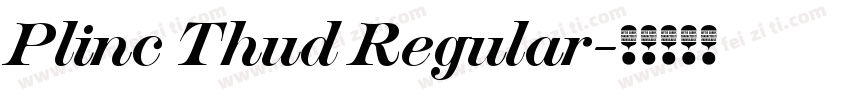 Plinc Thud Regular字体转换